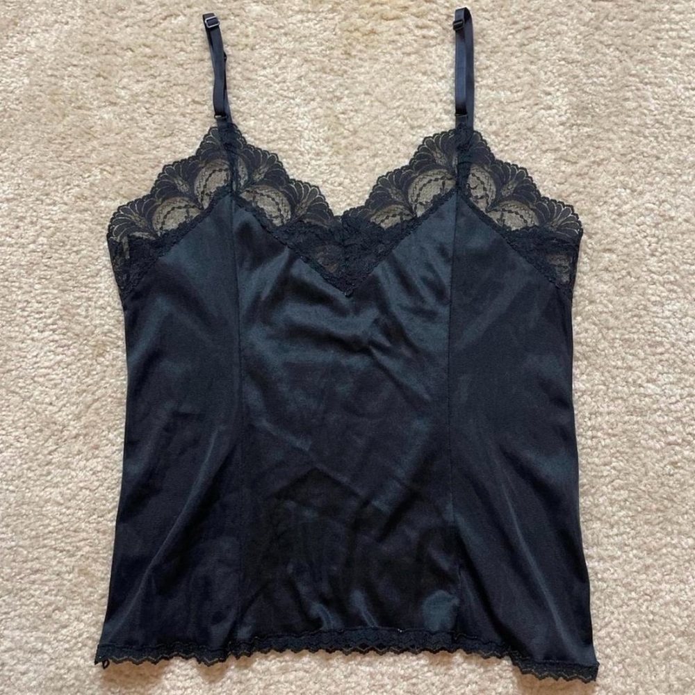 Black Lace Trim Camisole